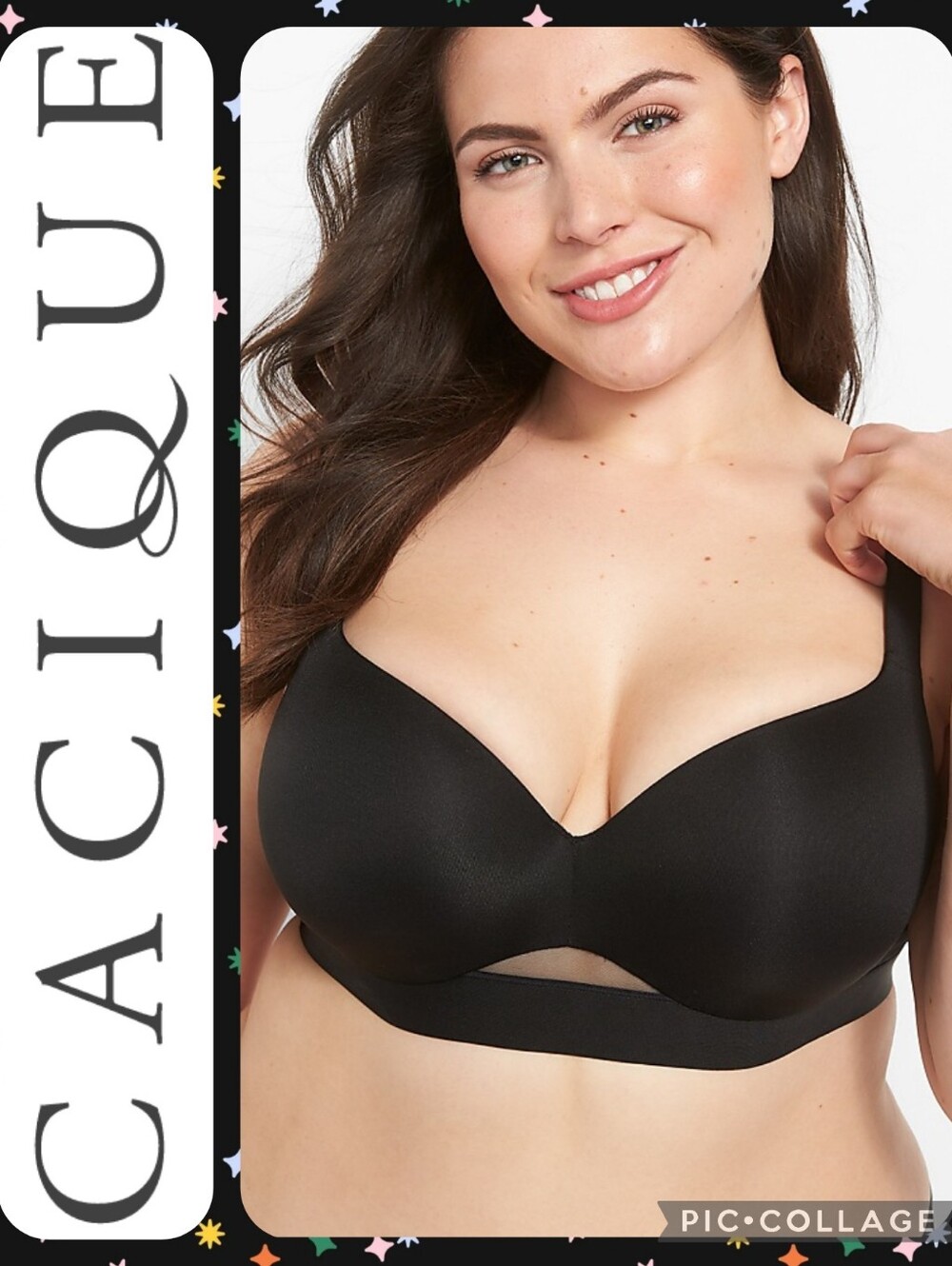 Cacique 40K Comfort Bliss® Lightly Lined Balconette Bra - Black